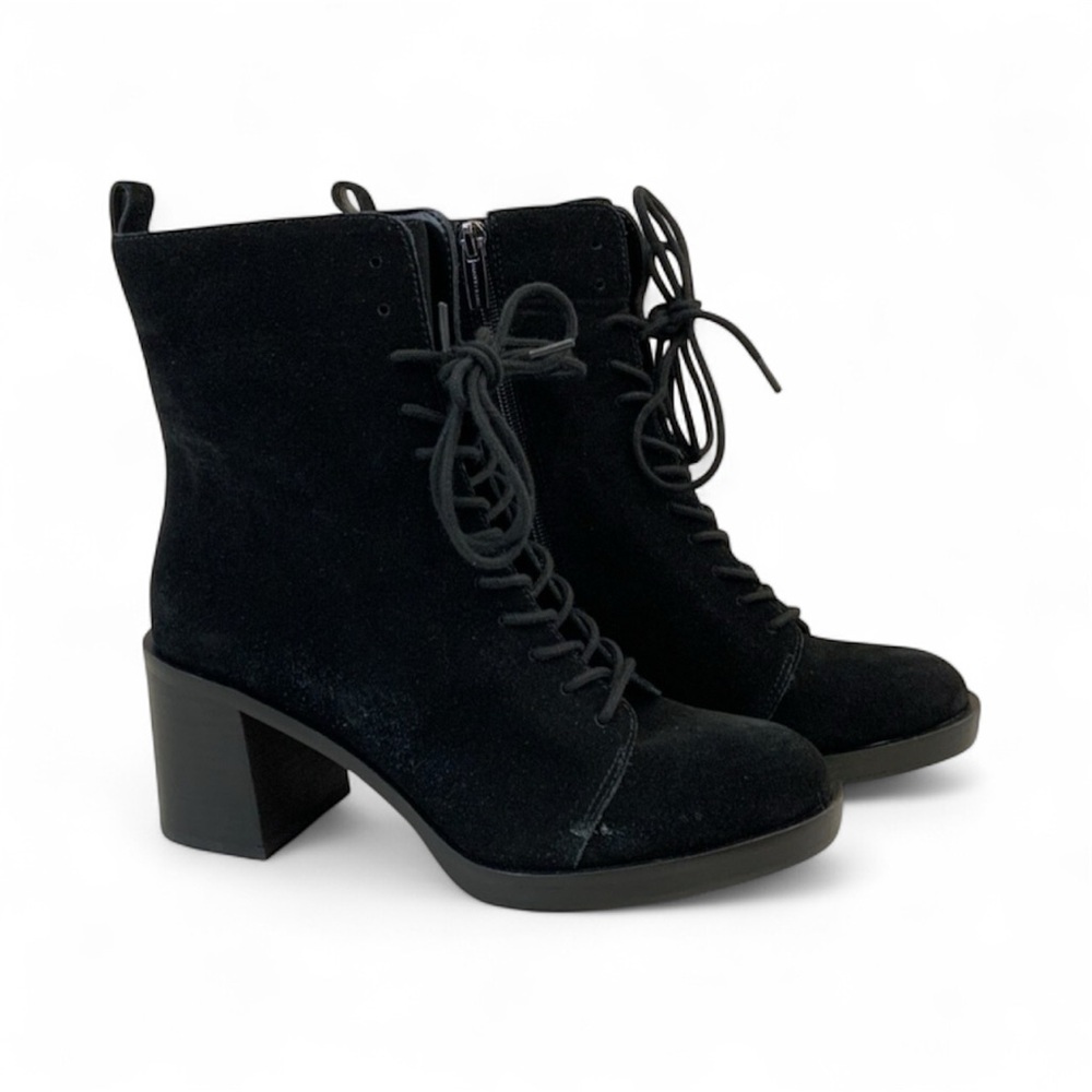 Vince Camuto Black Suede Boots Size 8.5 M / 39 - Picture 3 of 14